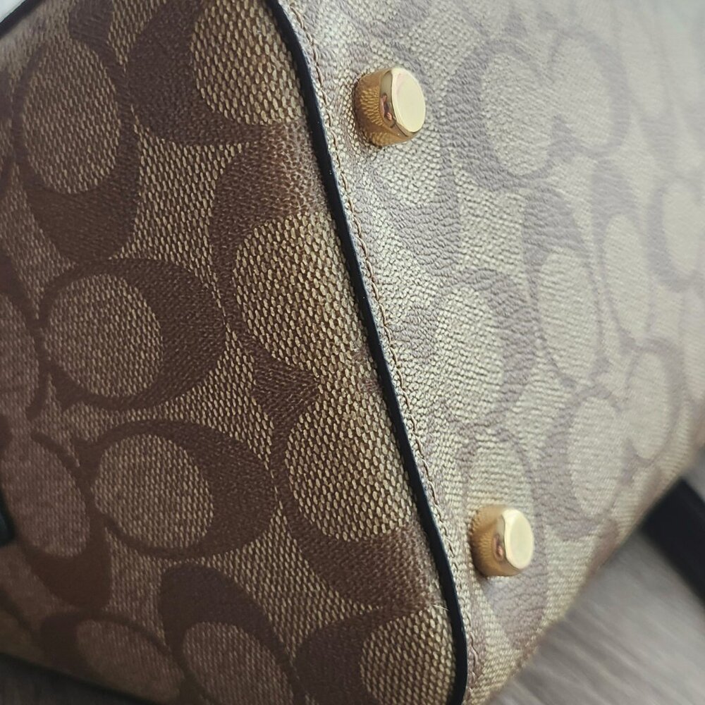 Coach X Disney Villain Patches Rowan Satchel - Signature Canvas & Gold Hardware - Picture 13 of 13